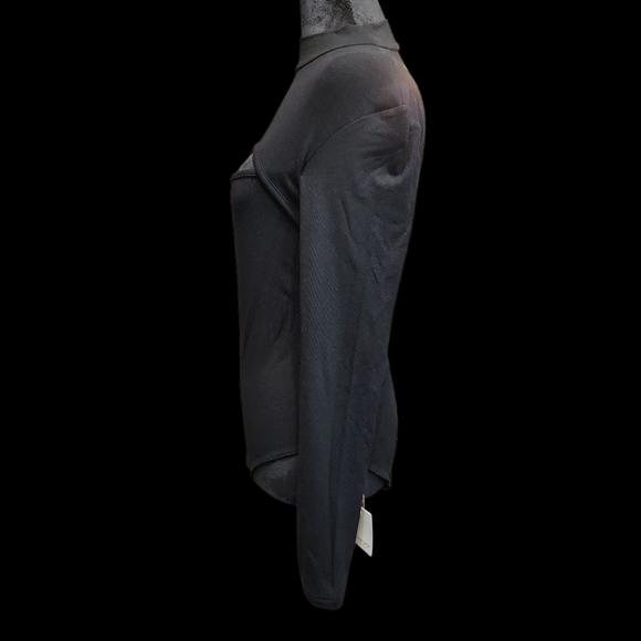 NWT MangoPop Large Elegant Black Long Sleeve Women's Bodysuit - Picture 13 of 14